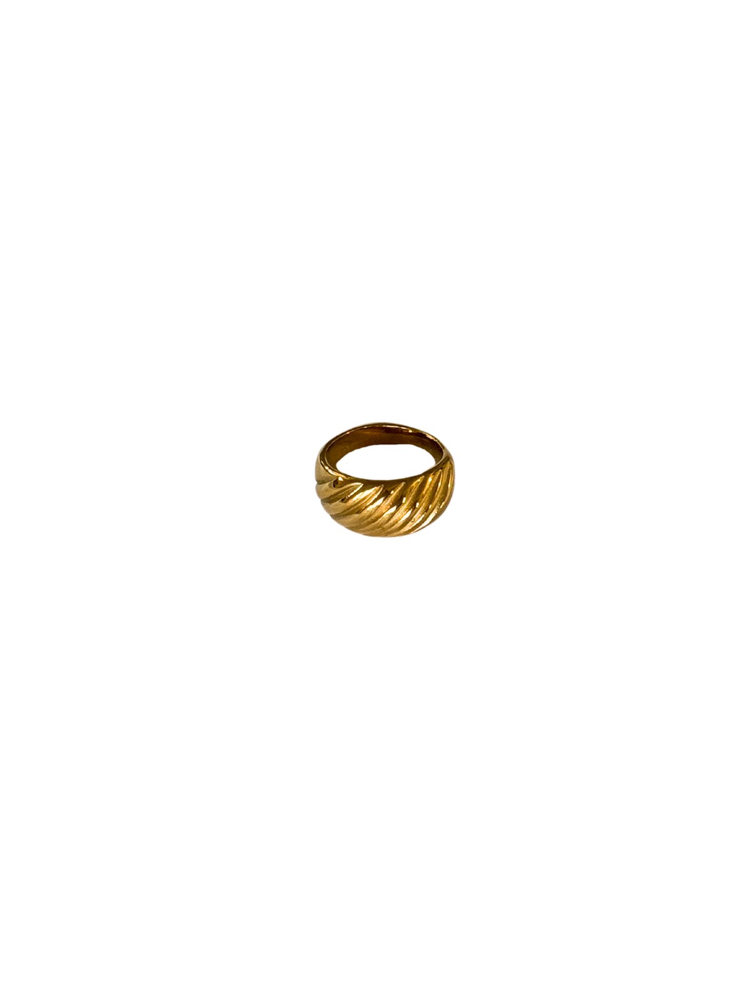 Croissant gold ring